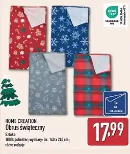 ALDI Obrus świąteczny prostokątny 140 x 240 cm Home Creation oferta