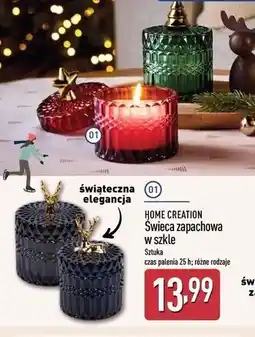 ALDI Świeca zapachowa w szkle 25 h Home Creation oferta