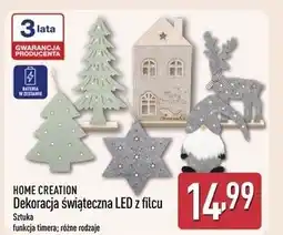 ALDI Dekoracja świąteczna led z filcu Home Creation oferta