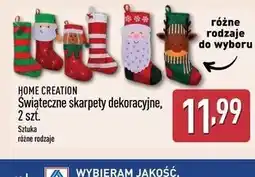 ALDI Świąteczne skarpety dekoracyjne Home Creation oferta