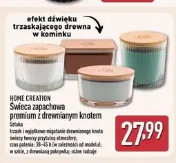 ALDI Świeca zapachowa premium z drewnianym knotem Home Creation oferta