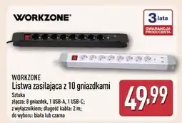 ALDI Listwa zasilająca 10 gniazdek Workzone oferta