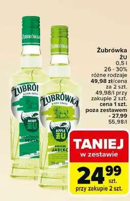 Carrefour Wódka Żubrówka Orzeźwiająca Mięta oferta