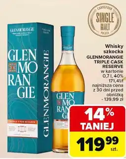 Carrefour Whisky karton Glenmorangie Triple Cask Reserve oferta