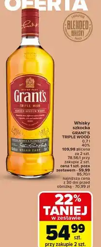 Carrefour Whisky Grant's Triple Wood oferta
