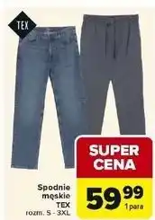 Carrefour Spodnie męskie Tex oferta