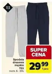 Carrefour Spodnie dresowe męskie Tex oferta
