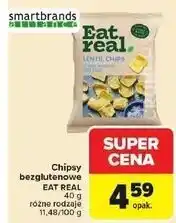 Carrefour Chipsy z soczewicy solą morską Eat Real Lentil Chips oferta