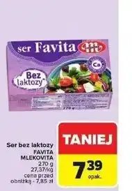 Carrefour Ser sałatkowo-kanapkowy bez laktozy Mlekovita Favita oferta
