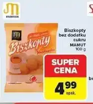 Carrefour Biszkopty wrocławskie bezcukrowe Mamut oferta