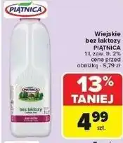 Carrefour Mleko wiejskie bez laktozy 2% Piątnica oferta