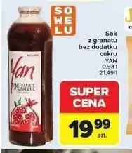Carrefour Sok z granatu Yan oferta