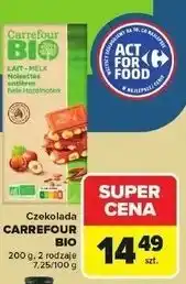 Carrefour Czekolada mleczna z orzechami Carrefour Bio oferta