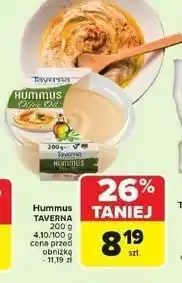 Carrefour Hummus kremowy dip z ciecierzycy pastą sezamową i oliwą oliwek Taverna oferta