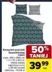 Carrefour Komplet pościeli bawełnianej faro 160 x 200 + 2x 70 80 cm oferta