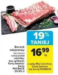 Carrefour Boczek wieprzowy bez kości oferta