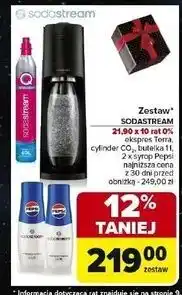 Carrefour Zestaw: urządzenie sst terra czarny + cylinder cqc butelka pepsi max Sodastream oferta
