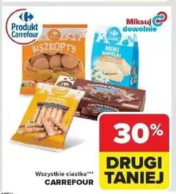 Carrefour Rurki waflowe z kremem o smaku waniliowym Carrefour oferta