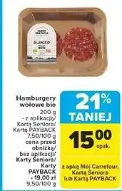Carrefour Burger wołowy bio Farmy Roztocza oferta