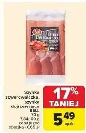 Carrefour Szynka dojrzewająca łagodna wędzona Bell Polska oferta