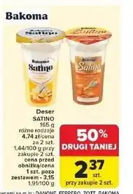 Carrefour Deser karmelowy z bitą śmietaną Bakoma Satino oferta