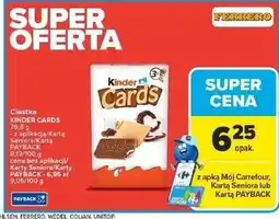 Carrefour Herbatniki z czekoladą Kinder Cards oferta