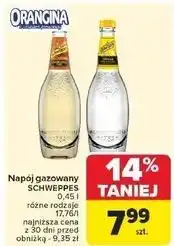 Carrefour Napój orange Schweppes oferta