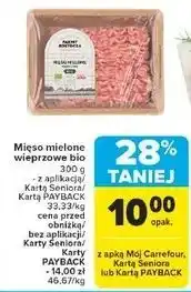 Carrefour Mięso wieprzowe mielone bio Farmy Roztocza oferta