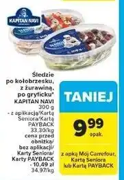 Carrefour Śledzie z żurawiną Kapitan Navi oferta