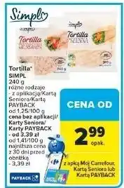 Carrefour Tortilla wieloziarnista Simply oferta