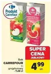 Carrefour Sok czerwony grejpfrut Carrefour Classic oferta