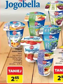 Carrefour Jogurt owocowy Jogobella, różne rodzaje Zott oferta