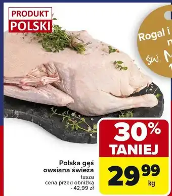 Gęś polska owsiana świeża Carrefour Market