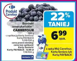 Carrefour Market Borówki amerykańskie 125 g Carrefour oferta
