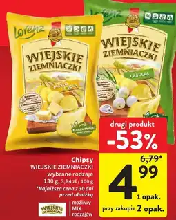Intermarche Chipsy WIEJSKIE ZIEMNIACZKI masło i cebula oferta