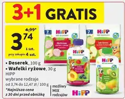 Intermarche Deserek, Wafelki ryżowe HIPP wybrane rodzaje oferta