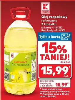 Kaufland Olej rzepakowy K-Classic 3 l oferta