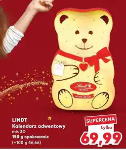 Kaufland Kalendarz adwentowy Lindt miś 3D oferta