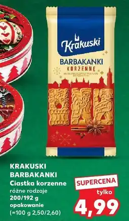 Kaufland Ciastka korzenne Barbakanki różne rodzaje Krakuski oferta