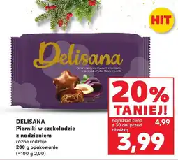 Kaufland Pierniki w czekoladzie Delisana z nadzieniem różne rodzaje 200g oferta