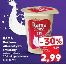 Kaufland Roślinna alternatywa śmietany różne rodzaje RAMA oferta