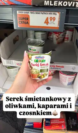 Biedronka Serek śmietankowy Twój Smak z oliwkami, kaparami i czosnkiem Piątnica oferta