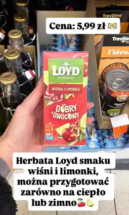 Biedronka Herbata LOYD wiśnia i limonka 20 torebek oferta