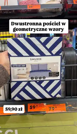 Biedronka Dwustronna pościel w geometryczne wzory Smukee oferta