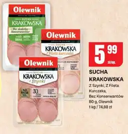Chorten Sucha Krakowska 2 Szynki, Z Fileta Kurczaka, Bez Konserwantów 80 g, Olewnik oferta
