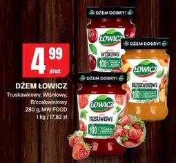 Chorten Dżem Łowicz Truskawkowy, Wiśniowy, Brzoskwiniowy 280 g, MW FOOD oferta