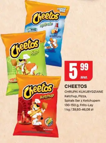 Chorten Cheetos Chrupki kukurydziane Ketchup, Pizza, Spirals Ser z Ketchupem 130-150 g, Frito-Lay oferta