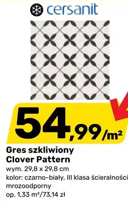 Bricomarche Gres szkliwiony Clover Pattern cersanit oferta