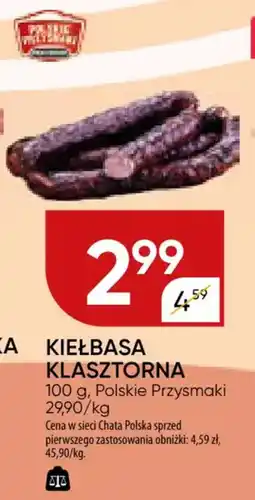 Chata Polska Kiełbasa klasztorna polskie przysmaki oferta