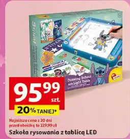 Auchan Szkoła rysowania z tablicą led stitch Lisciani Giochi oferta